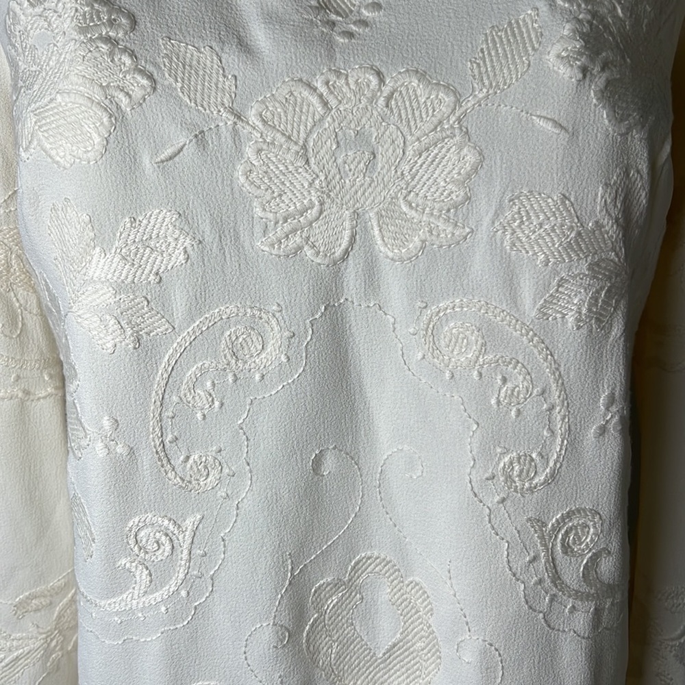 Juicy Couture Cream Angel Embroidered Crepe Dress - Picture 2 of 5